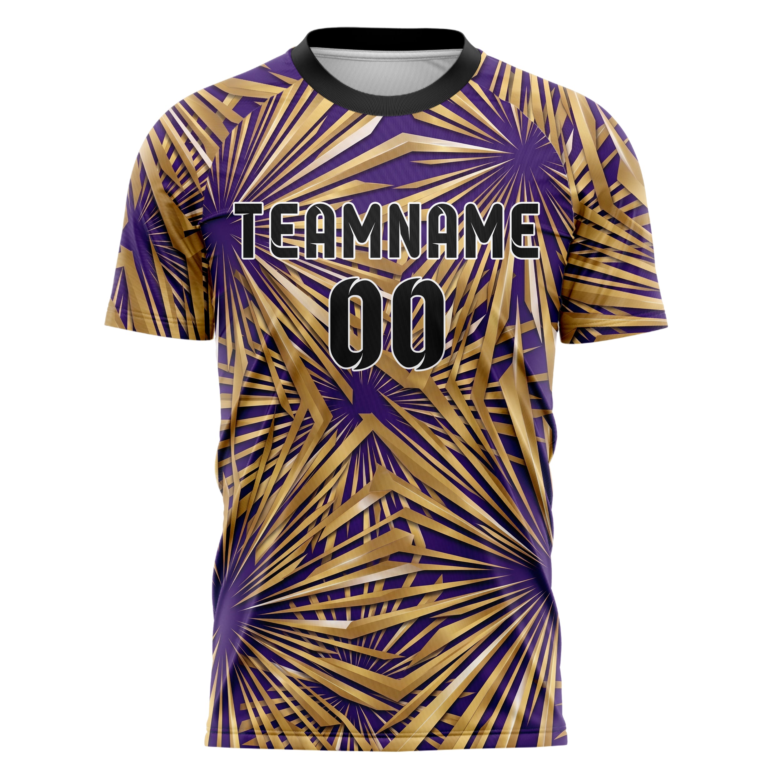 Purple Gold Speed Lines Vortex Custom Soccer Jersey