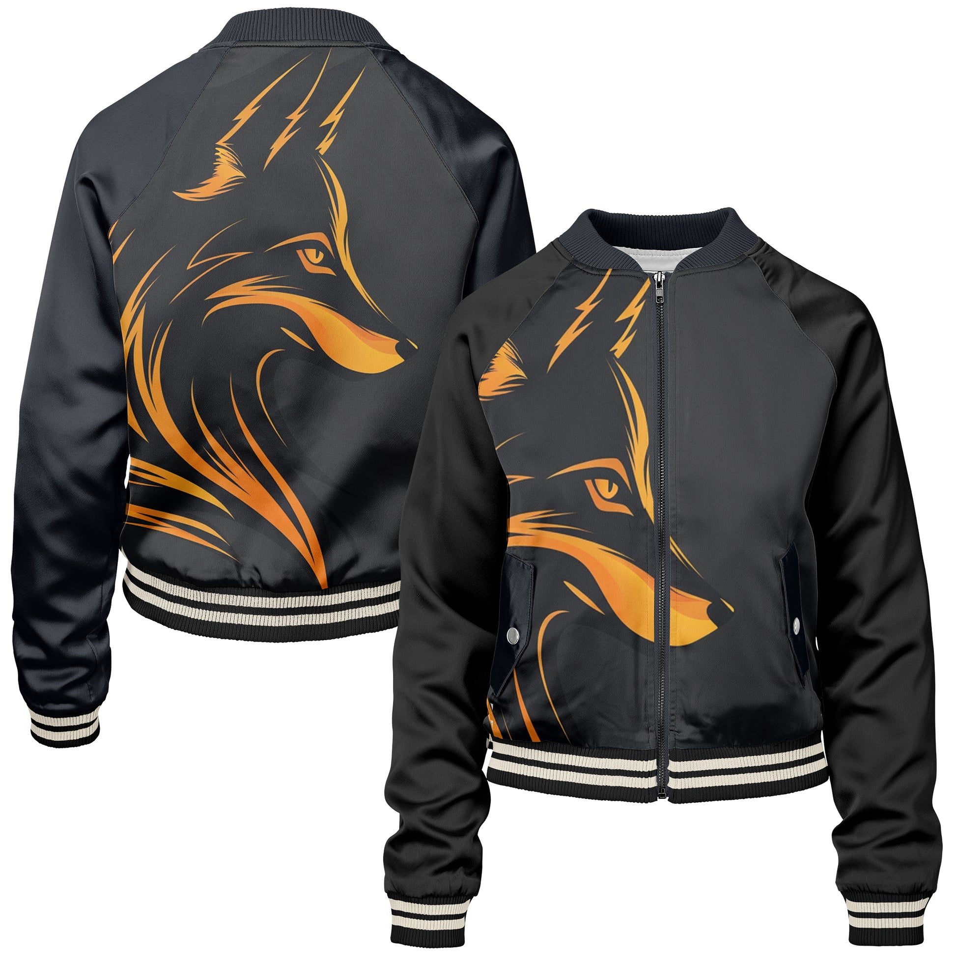 Tribal Fox Women bomber jacket WB240829Ti026