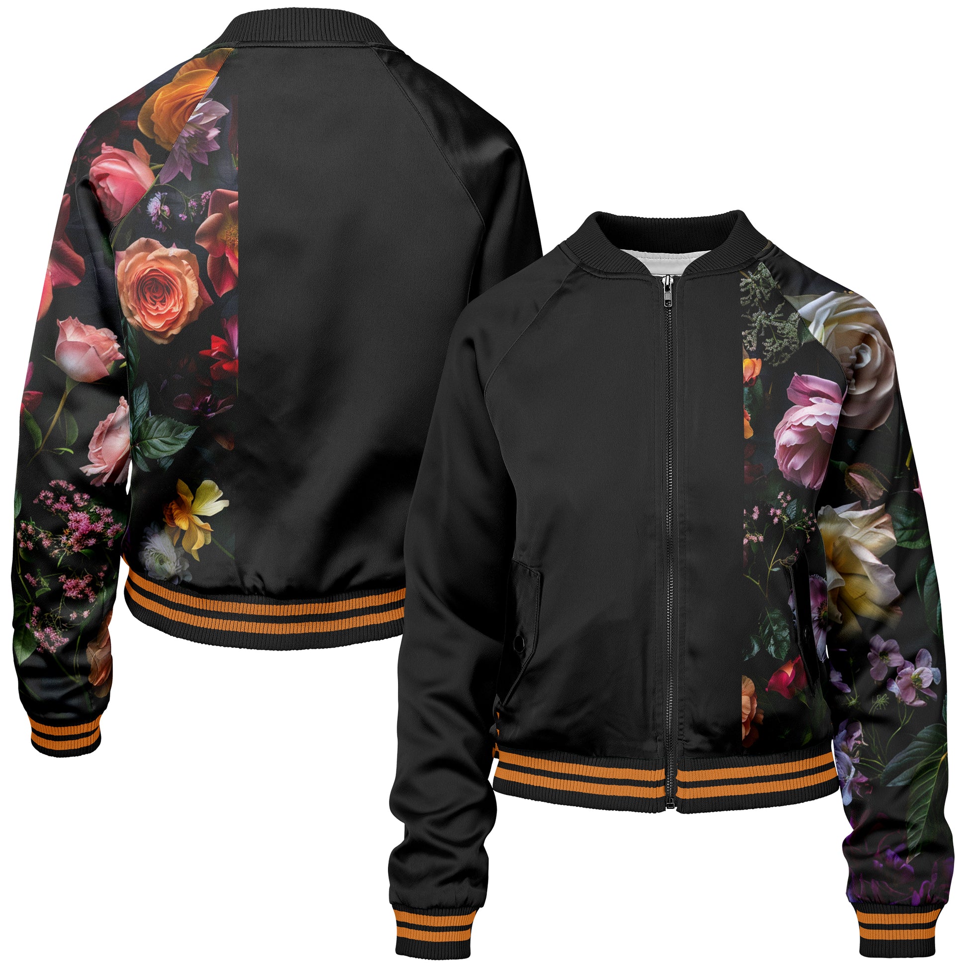 Vintage Flowers Women bomber jacket WB240829Vi028