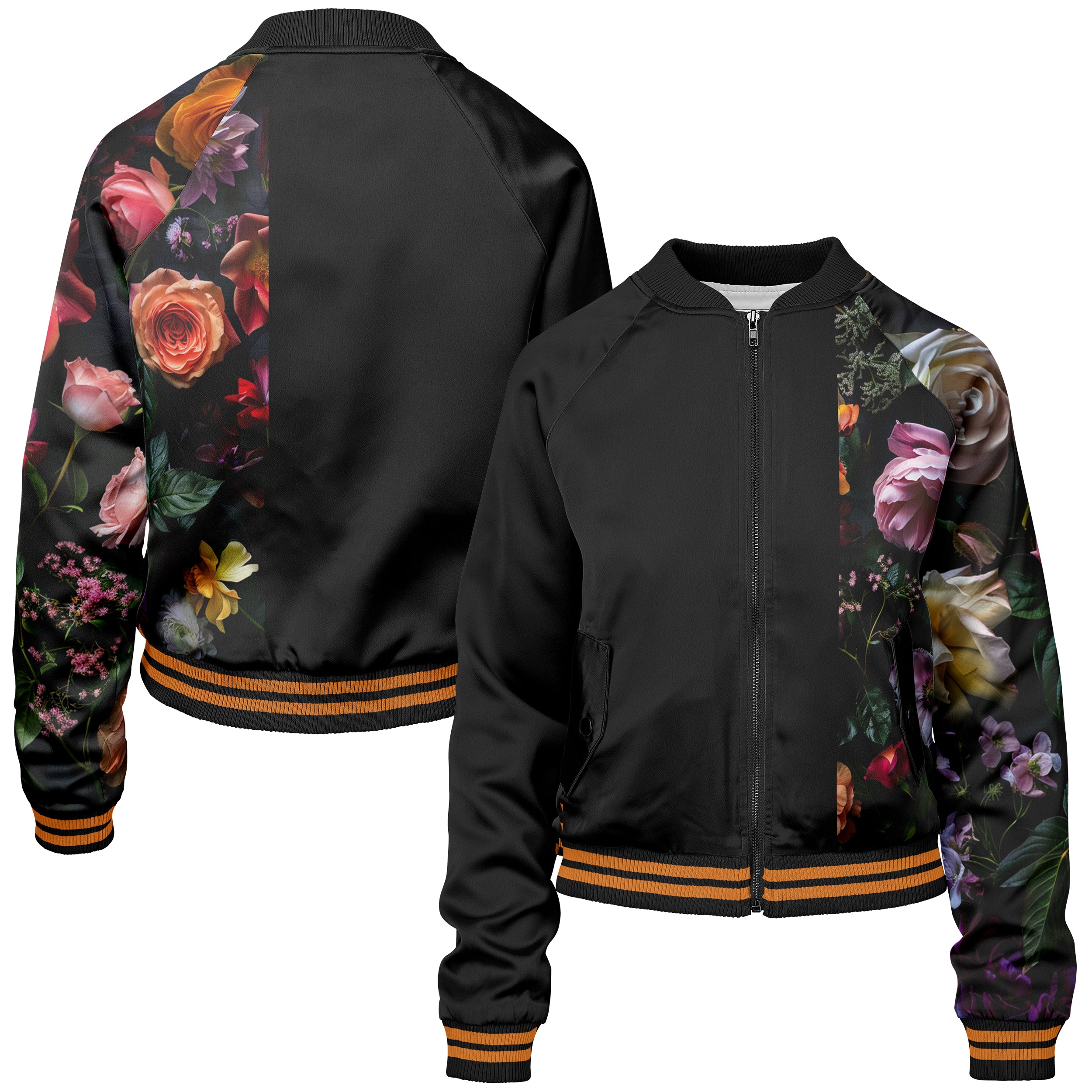Vintage Flowers Women bomber jacket WB240829Vi028