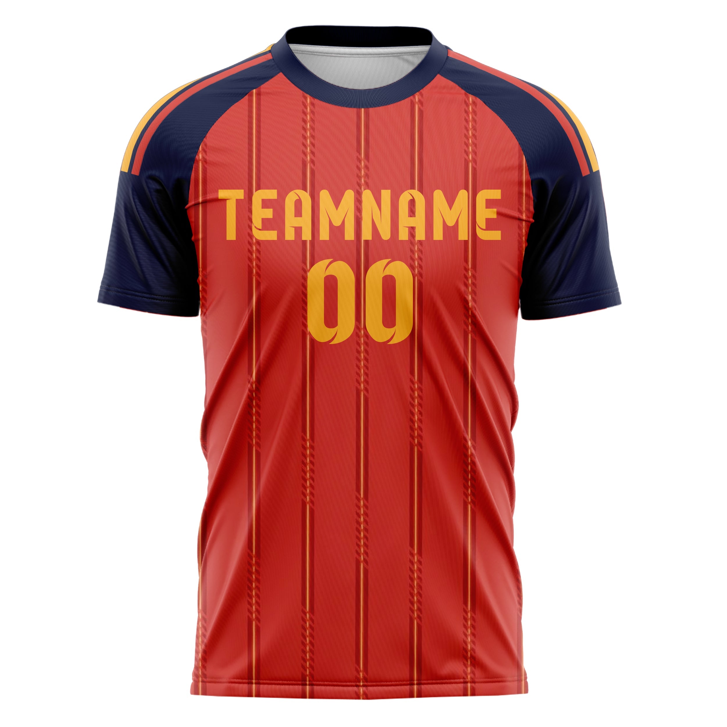 Spain Home Soccer Jersey Style – With Custom Name, Number and Logo