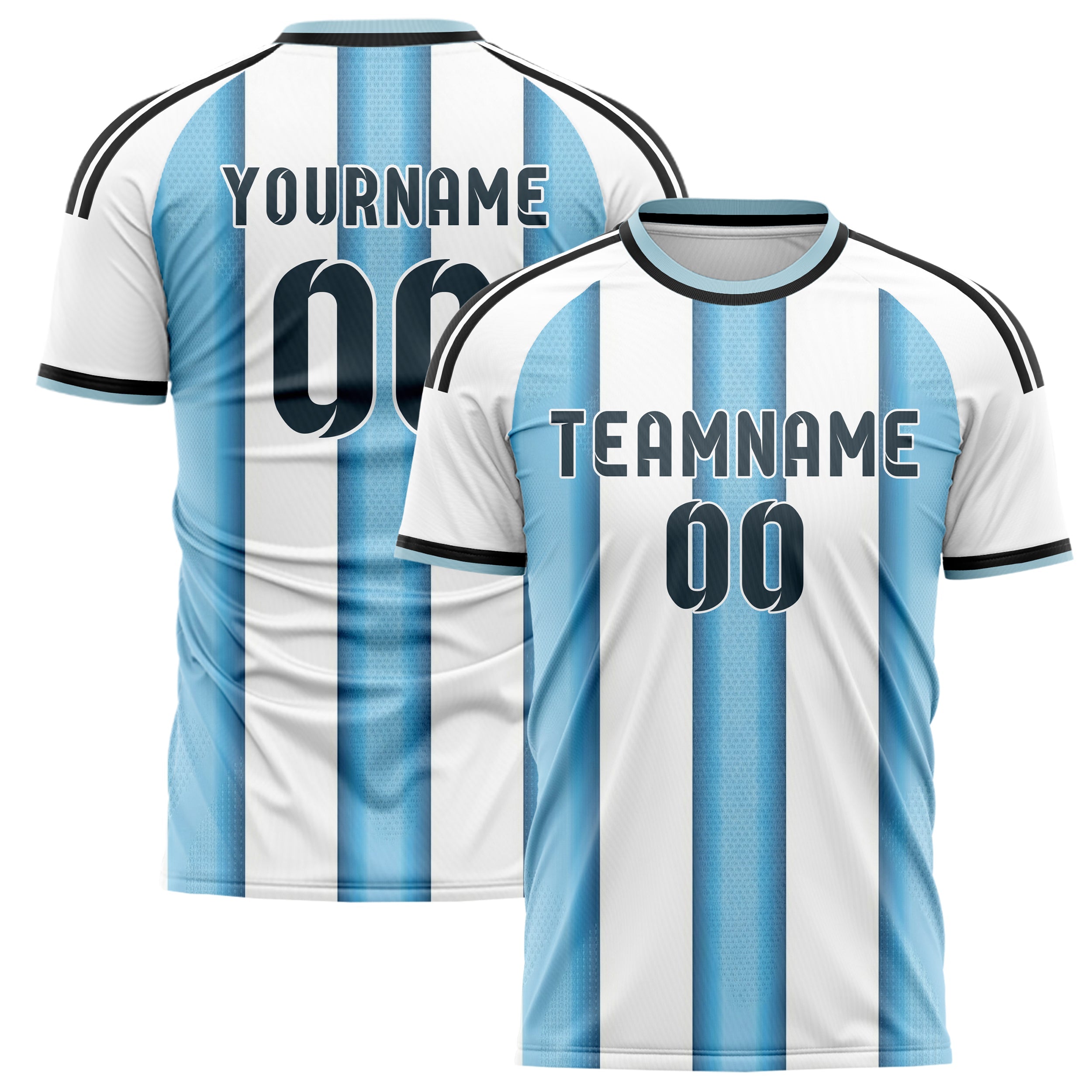 Argentina Home Soccer Jersey Style – With Custom Name, Number and Logo