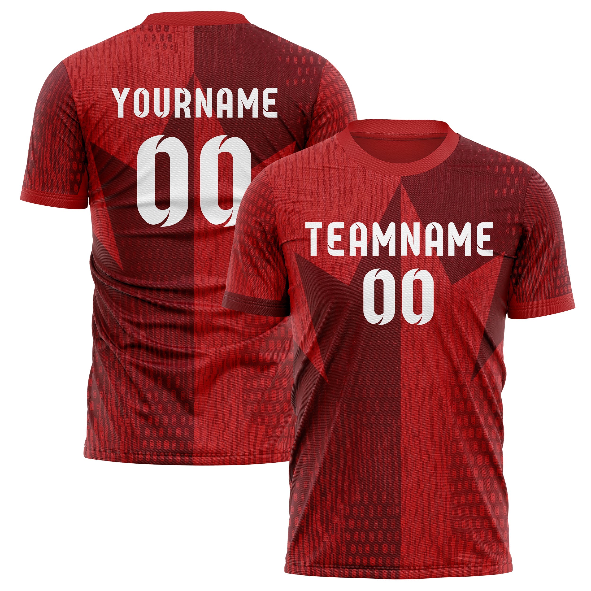 Canada Home Soccer Jersey Style – With Custom Name, Number and Logo