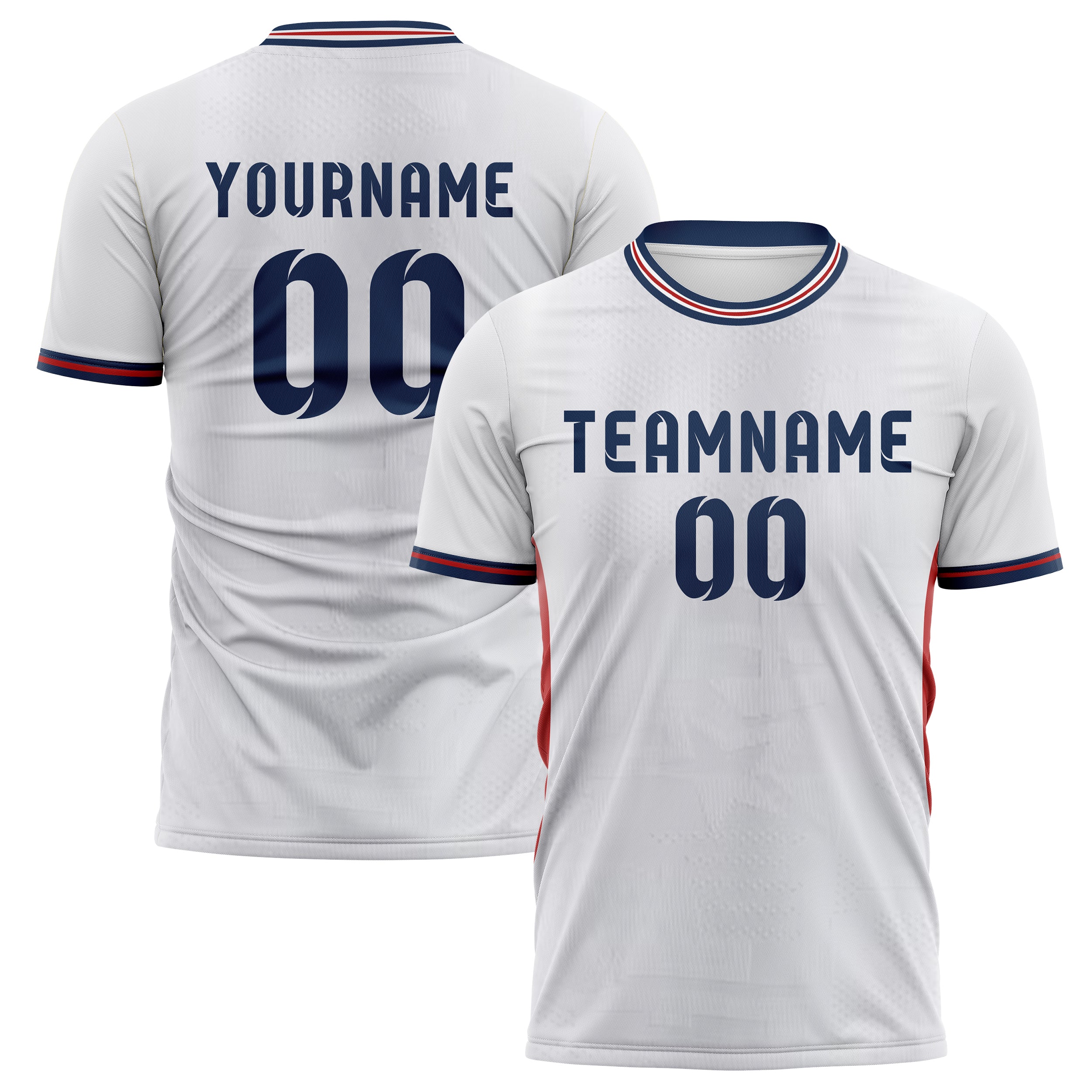 England Home Inspired Soccer Jersey – Custom Name, Number & Logo