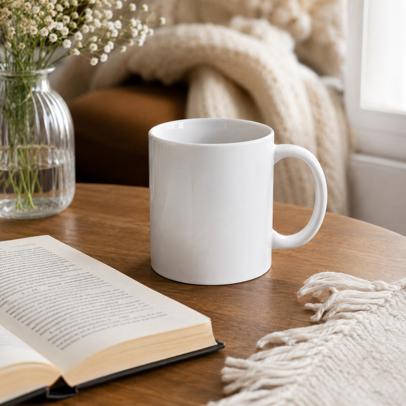 Tailorly White Ceramic 11 oz Mug - Merry Christmas Playful Cat Taking A Selfie With Space Aliens And UFOs Cat