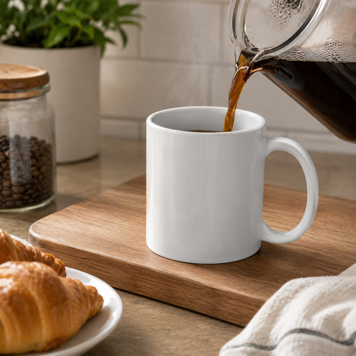 Tailorly White Ceramic 11 oz Mug - Dont Hate Me Because Im Beardiful Stylized Black Beard Silhouette Wearing Dark Cool Fashion Sunglasses Beard